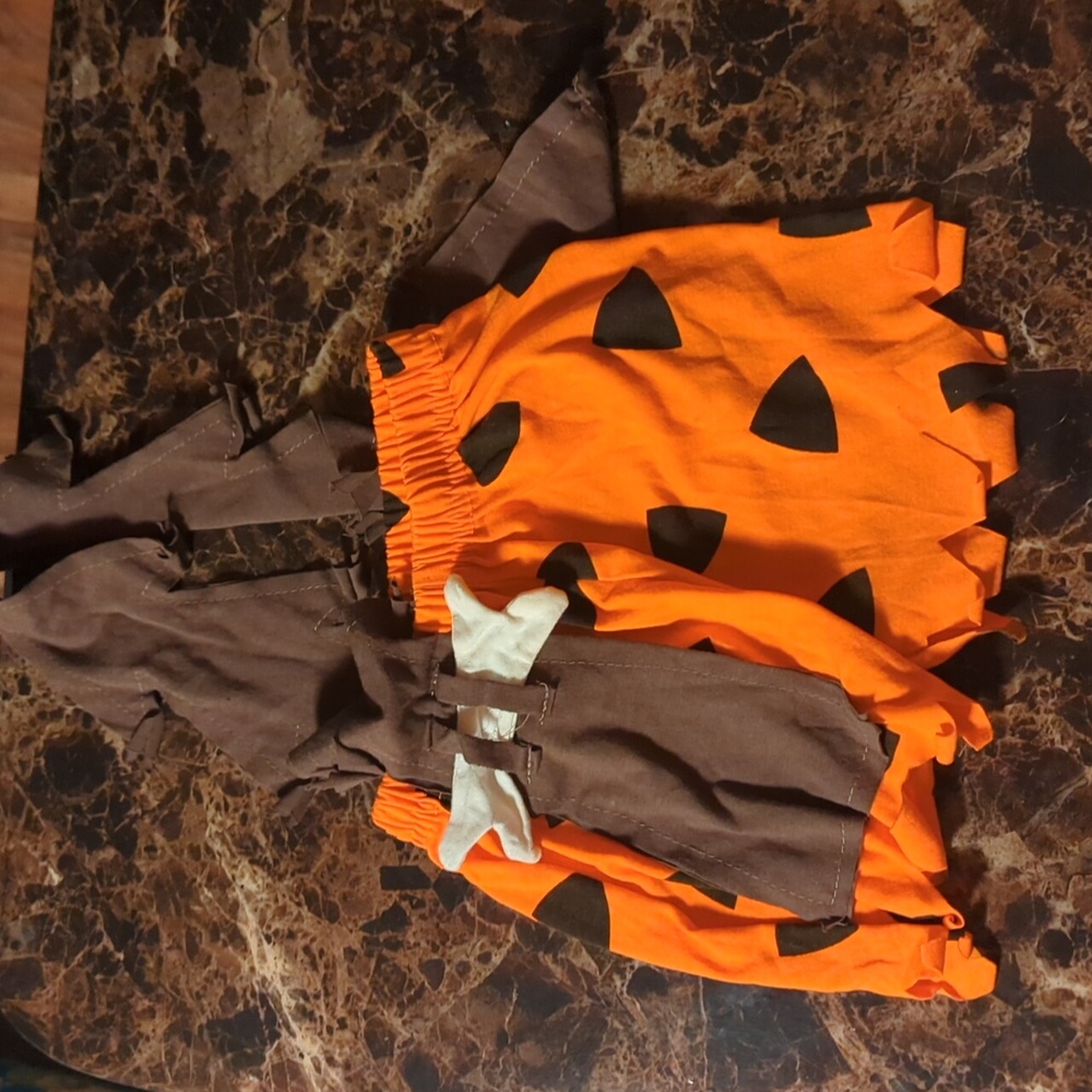 Size 2T boys Bam Bam Halloween costume
